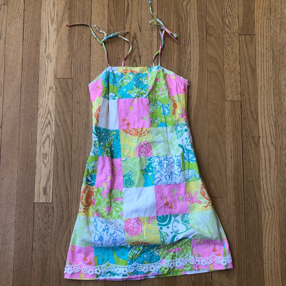 Lilly Pulitzer Vintage Tie Strap Shift Dress